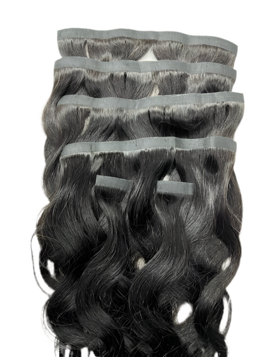 Body wave seamless clip in hair extensions