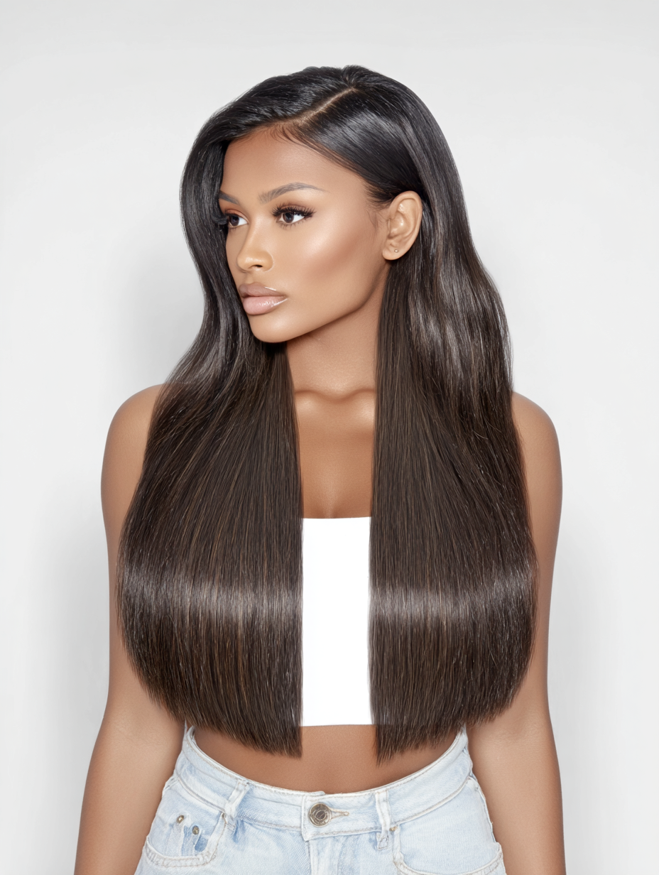 Straight Raw Human Hair Weft Bundle Deals - Chinese