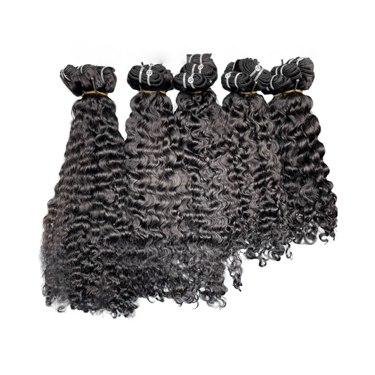 Burmese Curls Raw 100% Human Hair Weft Bundle