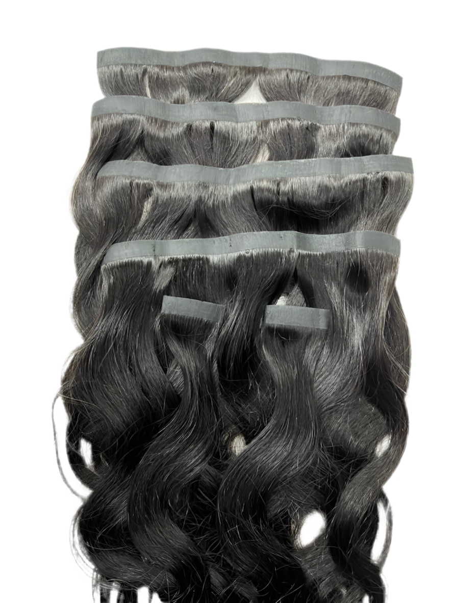 Body wave seamless clip in hair extensions