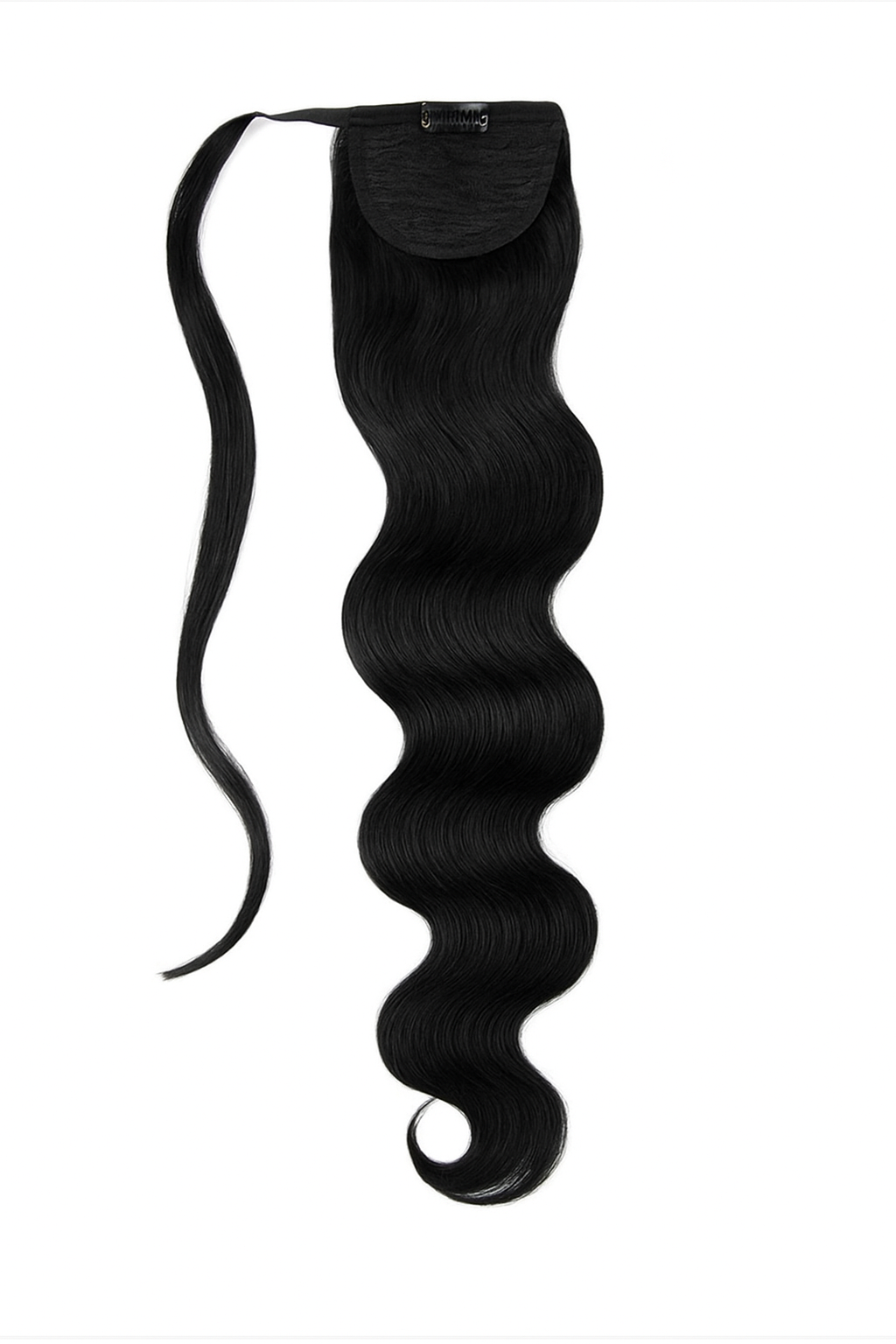 Virgin Hair Ponytail Velcro Natural 1b 1 Colour 10" to 30"