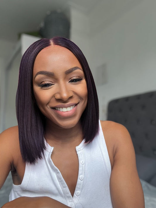 Vietnamese Raw Human Hair Bob Wig 2x6 HD Lace, Super Double Drawn