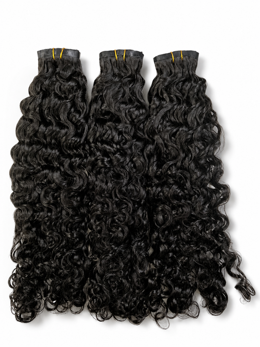 Burmese curl Seamless Clip Ins Virgin Hair Extensions