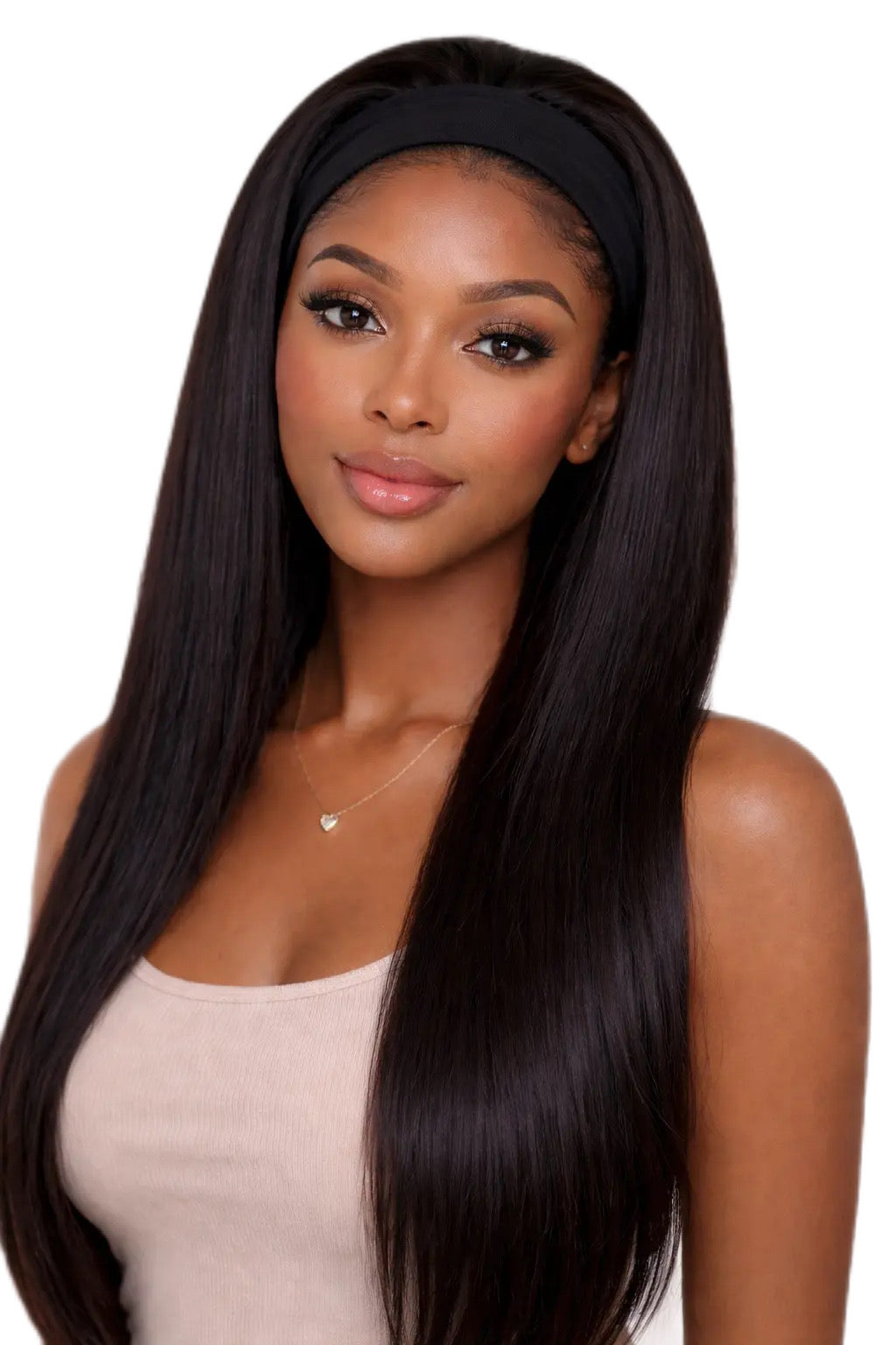 Virgin Hair Headband Wigs Lengths 12"-30" Natural 1b Colour
