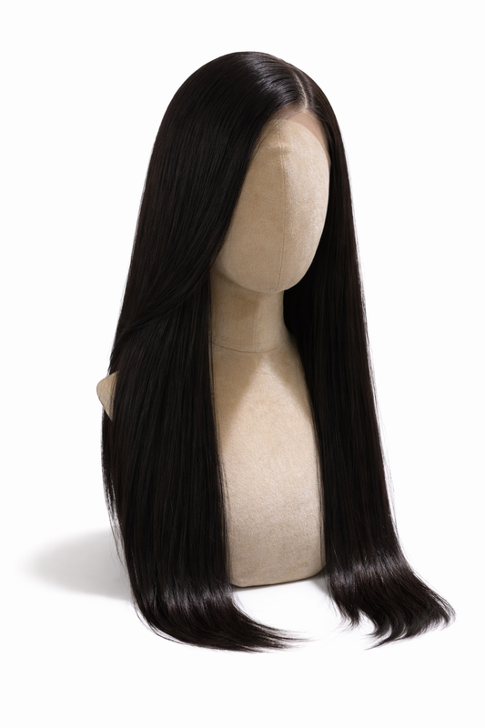 Hd Lace Frontal Wig 13x6 Straight Raw Hair Natural 1b Colour