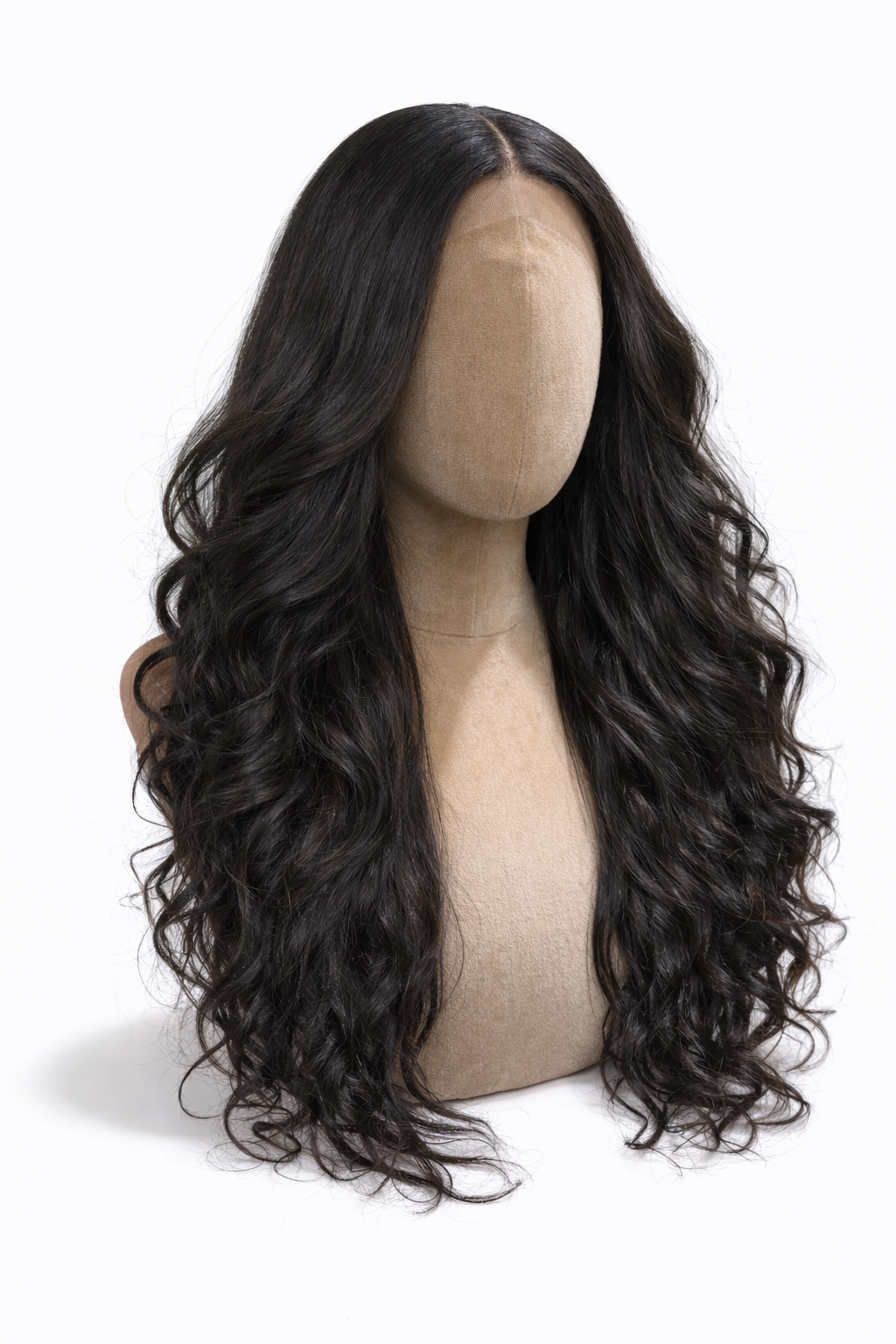 Wavy Virgin Hair 4x4 HD Lace Closure Glueless Wig Natural 1b Colour
