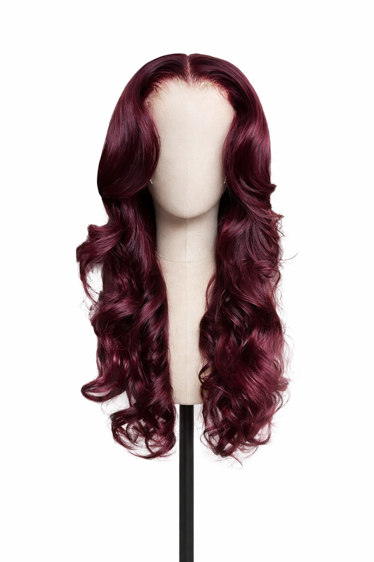 HD Lace Frontal Virgin Hair Wig 13x6 custom coloured 99J Lagos hairline