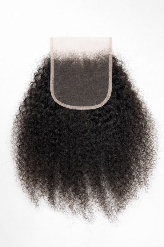 5x5 Kinky curl  Lace Closure - HD & Transparent Lace