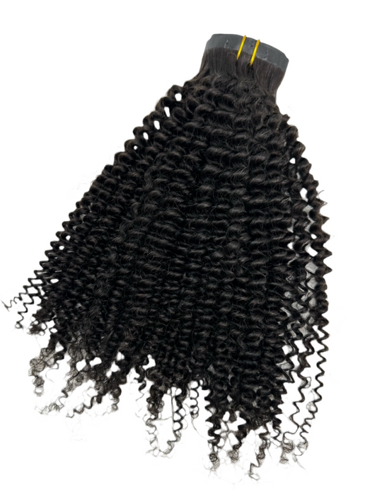 Kinky Curly Virgin Hair Seamless Clip In’s 1b Colour