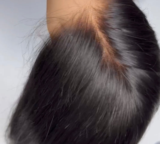 4x4 HD Lace Closure Wig with Fringe Glueless Virgin Hair Bob Wig